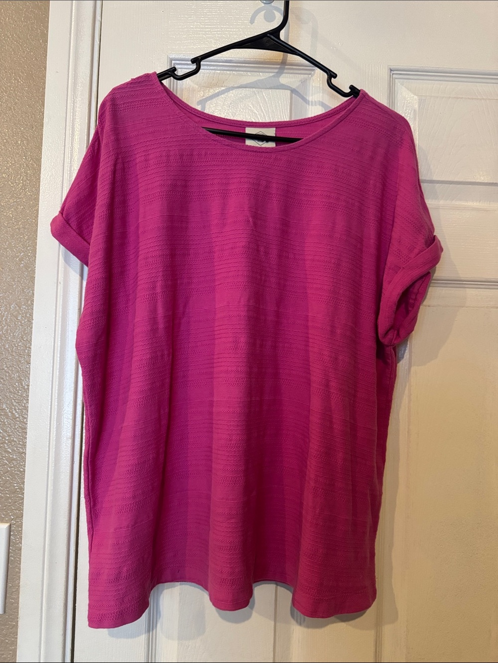 St. John's Bay Bright Fuchsia Short Sleeve Knit Tee